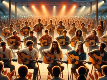 Treize garçons, une fille, quatorze guitares pour le festival « Tahiti espoirs guitare 2010 »