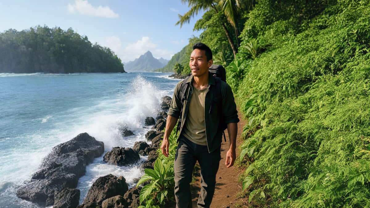 Jason Man : un tour de Tahiti à pied pour la protection de l’océan