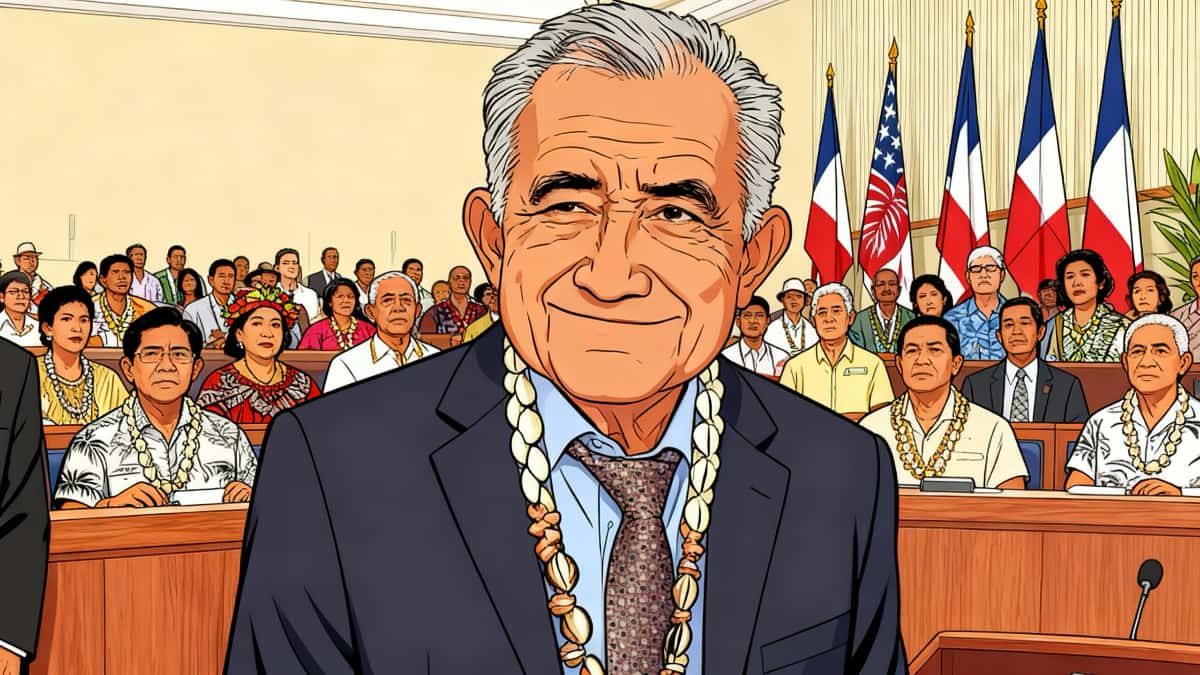 Oscar Temaru élu président de la Polynésie française avec 37 voix