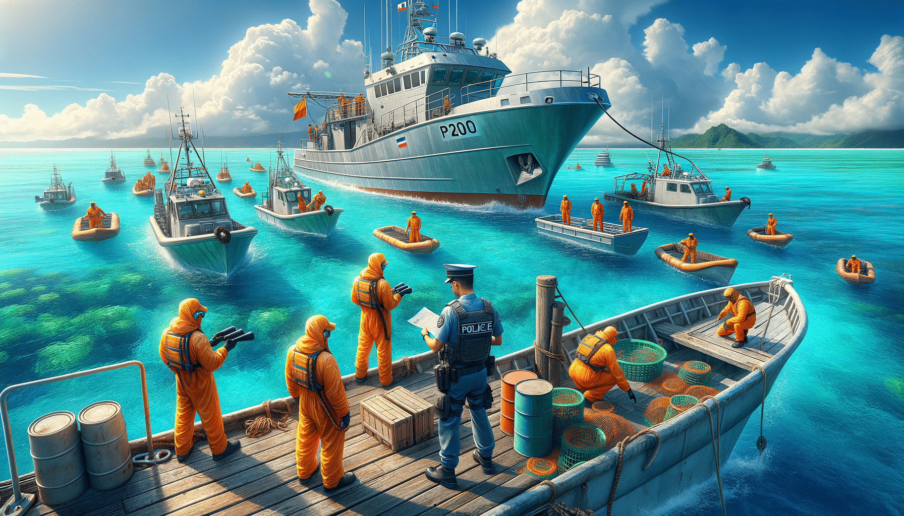 Exercice de police des pêches : « La Tapageuse » arraisonne un thonier