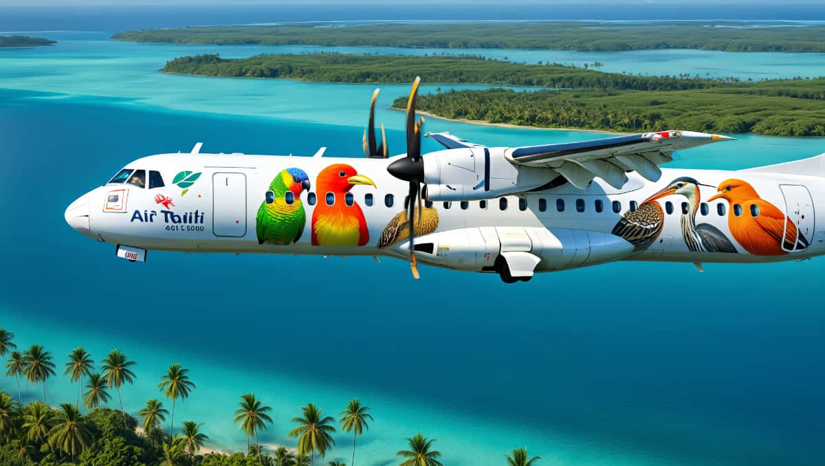 Un ATR d’Air Tahiti aux couleurs des oiseaux endémiques : sensibiliser pour préserver le patrimoine ailé polynésien