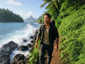 Jason Man : un tour de Tahiti à pied pour la protection de l’océan