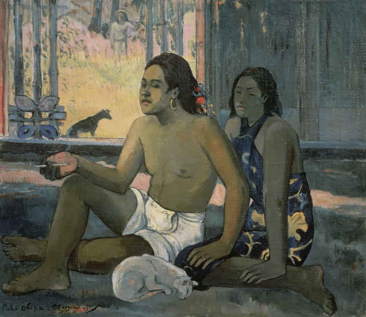 Paul Gauguin, "Aha Oe Feii ? (Eh quoi ! Tu es jalouse ?)", 1892, huile sur toile, 66 × 89 cm,